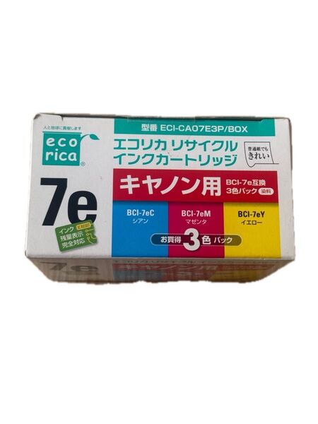 エコリカ リサイクル インクカートリッジ キャノン用 BC l-7e互換 3色パック