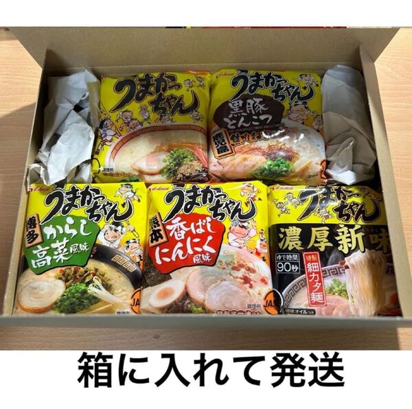 うまかっちゃん 定番ノーマル からし高菜 黒豚とんこつ 濃厚新味 香ばしにんにく 計5個セット とんこつラーメン ハウス食品