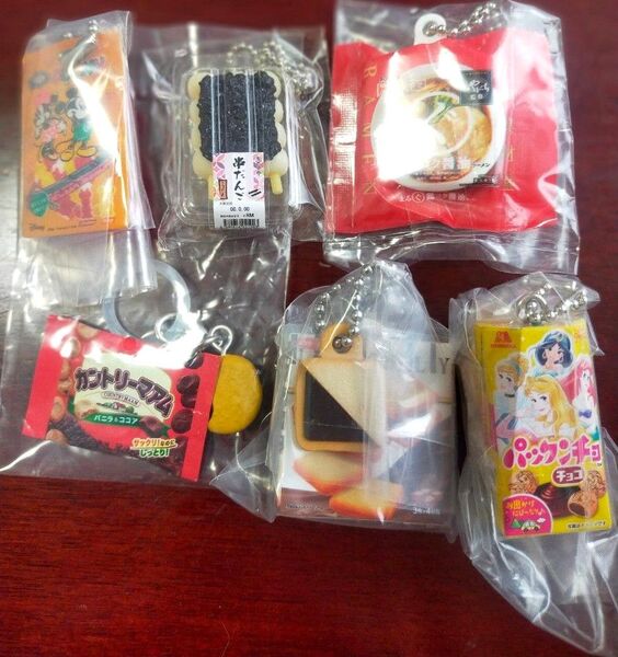 ミニチュアキーホルダー 6個セット ガチャ 食品サンプル ミニチュアチャーム ミニチュア