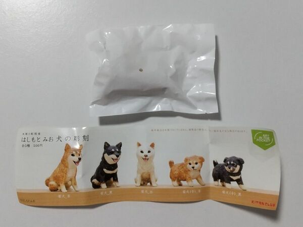 はしもとみお 犬の彫刻 柴犬(茶)