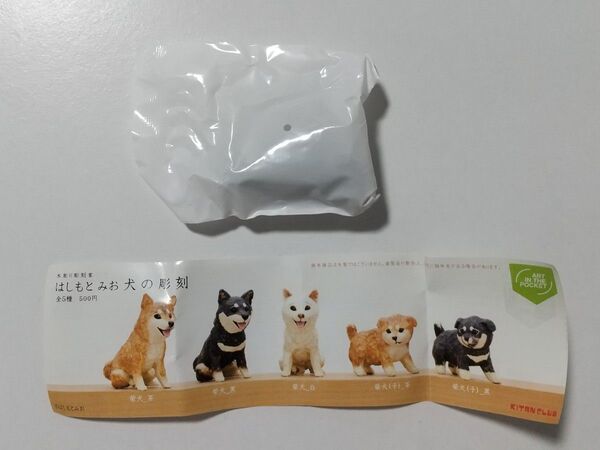 はしもとみお 犬の彫刻 柴犬(黒)