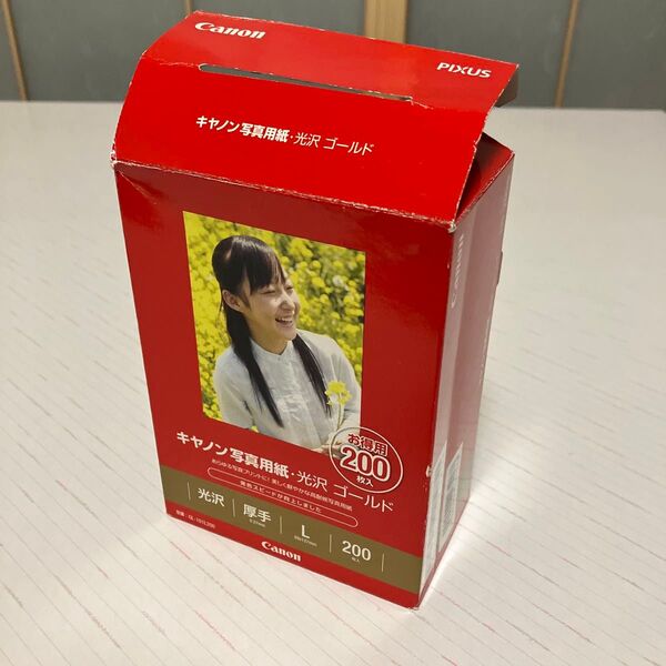 キャノン 写真 用紙 光沢 ゴールド 開封品 ※100枚くらい使用 厚手 L Canon 中古品 箱 キズありGL-101L200