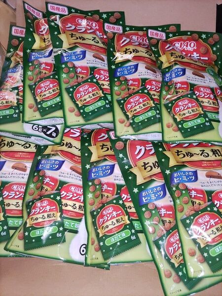 いなば チャオ クランキーちゅーる和え ほたて味 6g×7袋 10個セット