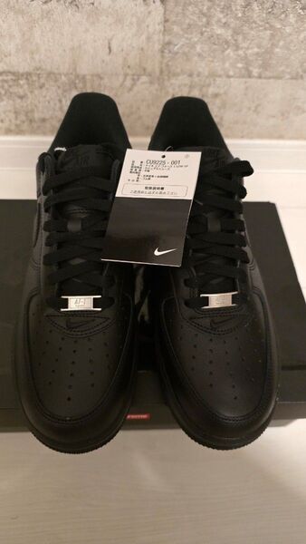【新品未使用】Supreme AIRForce1 BLACK 27cm シュプリームエアーフォース1ブラック ヒールプロテクター付