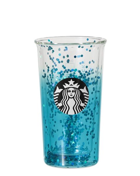 ダブルウォール耐熱グラスターコイズグラデーション355ml スタバ スターバックス Starbucks