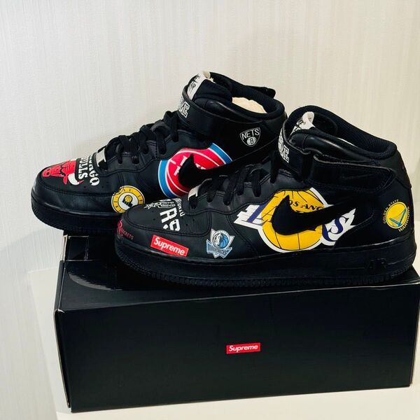 NIKE SUPREME × NBA × AIR FORCE 1 MID ’07 "BLACK" AQ8017-001 ナイキ