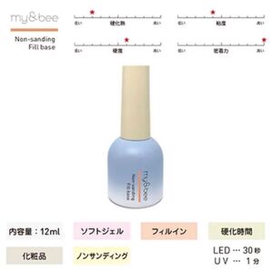 my&bee /マイビーノンサンディングフィルベース内容量 12 ml ボトルタイプ