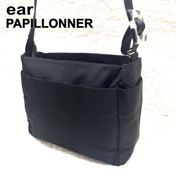 ear PAPILLONNER イアパヒヨネ ショルダーバッグ ダルメシアン ナイロン ブラック 黒