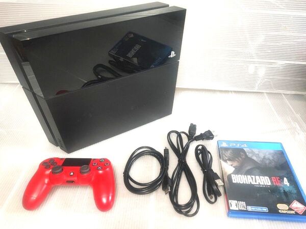 PS4 CUH-1000A赤コントローラー バイオハザードRE:4