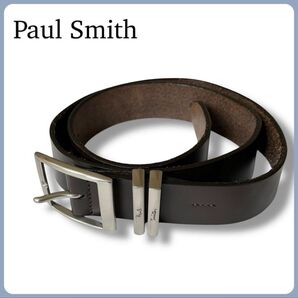 ポールスミス 本革 レザーベルト XL ブラウン ビジネス Paul Smith