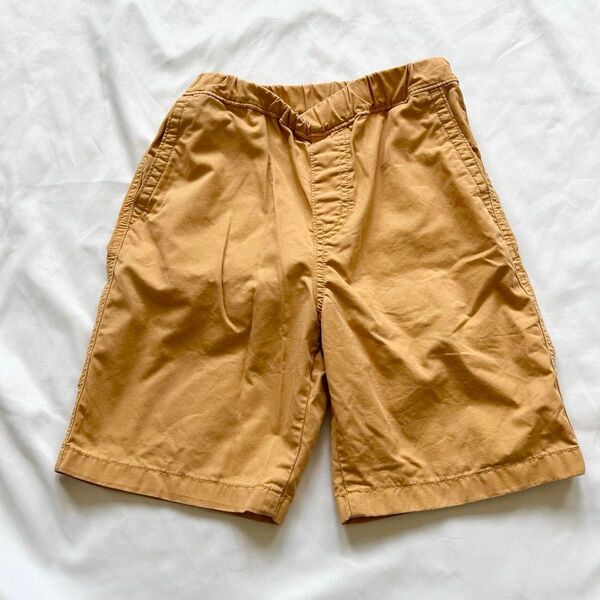 ユニクロ ハーフパンツ キッズ 130cm イエロー オレンジUNIQLO 男の子 子供 半ズボン ポケットあり 春夏