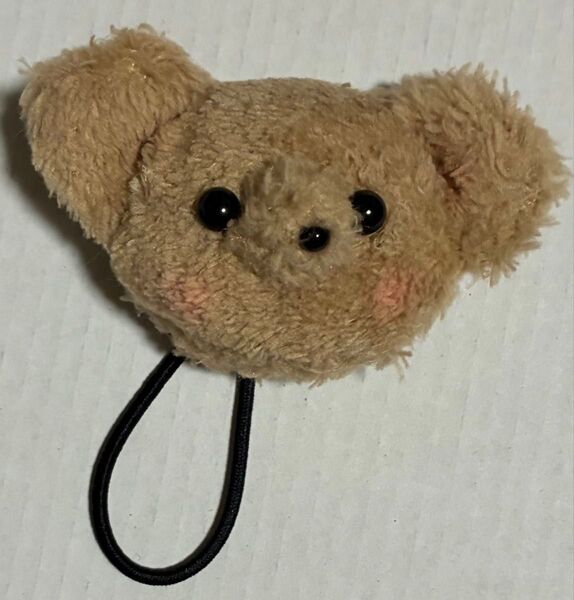 ふわふわタオルのクマちゃん髪ゴム