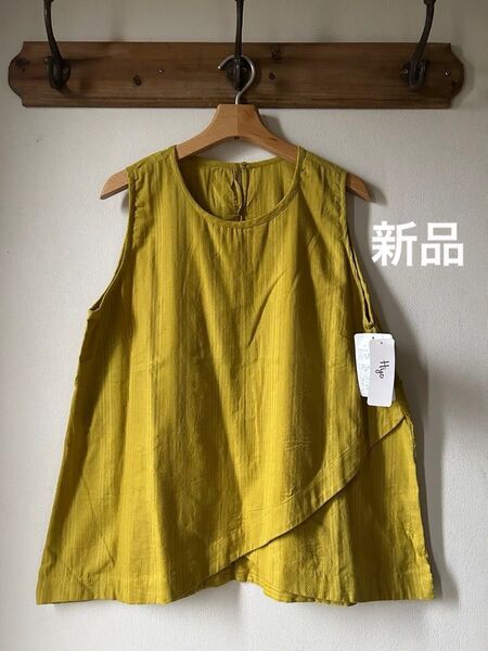 ノースリーブ トップス イエローカラシ系 M〜Lサイズ