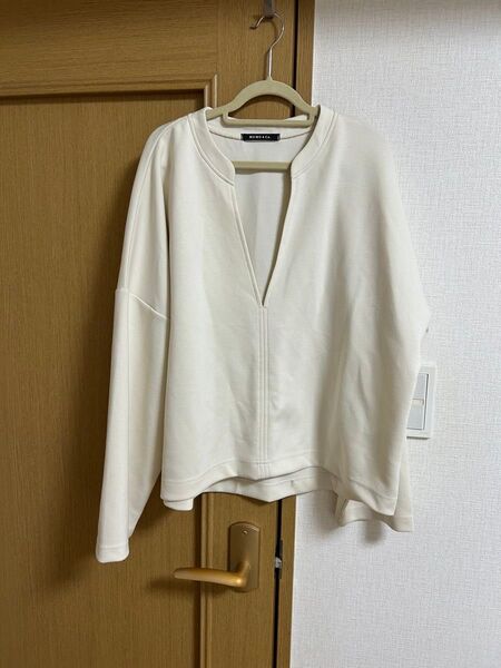 MUMU しまむら スキッパー プルオーバー シーズンリーズン 長袖 サマーニット L
