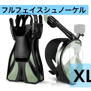 シュノーケルセット L XL フルフェイス ダイビングマスクGoPro取付可能