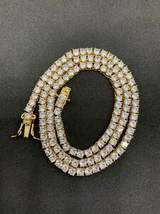 Gold 3.16 -inch zirconia tennis chain Brin Brin necklace 