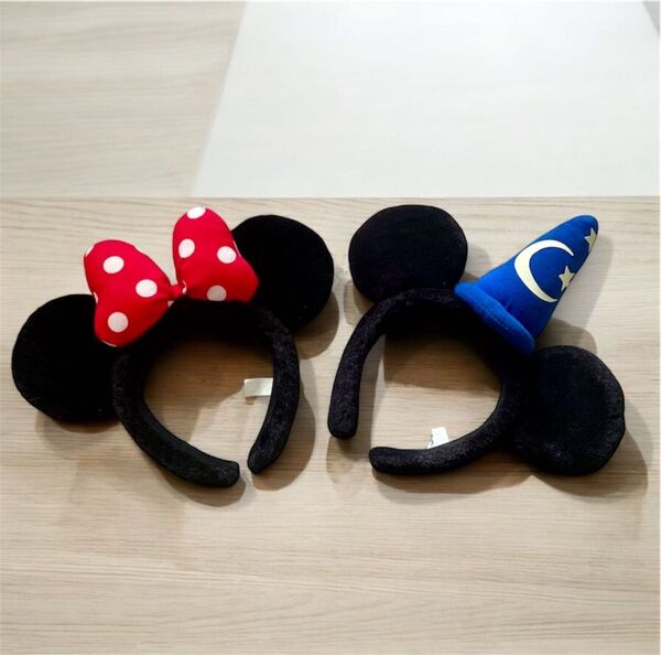 ディズニー ミッキー カチューシャ ランド シー 限定 パーク 美品 Disney ミッキーマウス ファンタジア TDR TDS