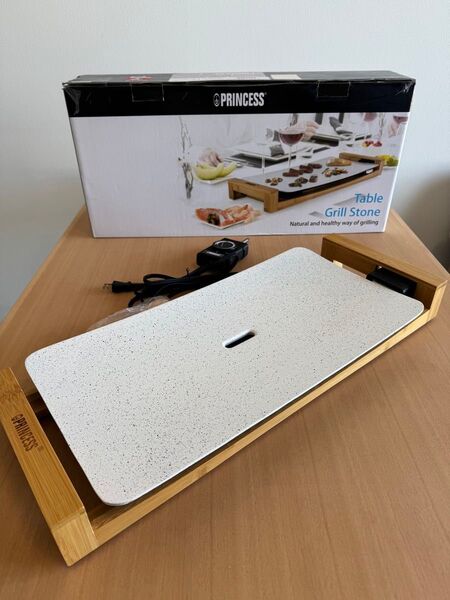 Princess テーブルグリルストーンホワイト ホットプレートセラミック 大型