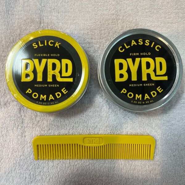 【未使用】BYRD ポマード(スリック、クラシック)セット コーム付き