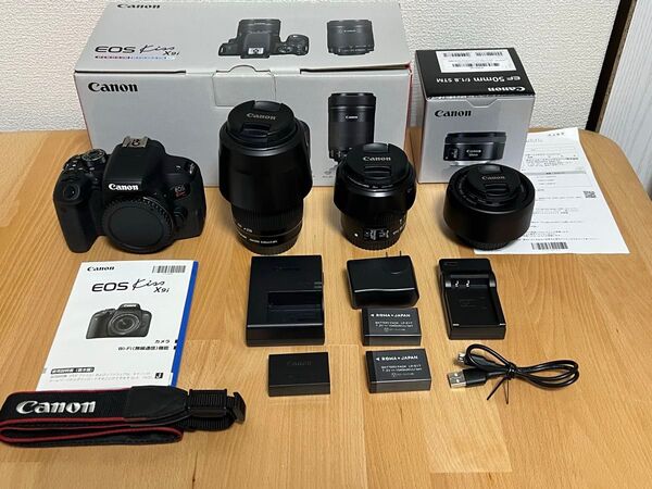 単焦点レンズ 予備バッテリー付き Canon EOS Kiss X9iダブルズームキット