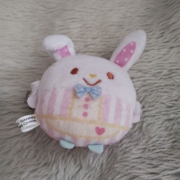 SANRIO ぬいぐるみ マスコット ピンク ホワイト 水色クリップ付き