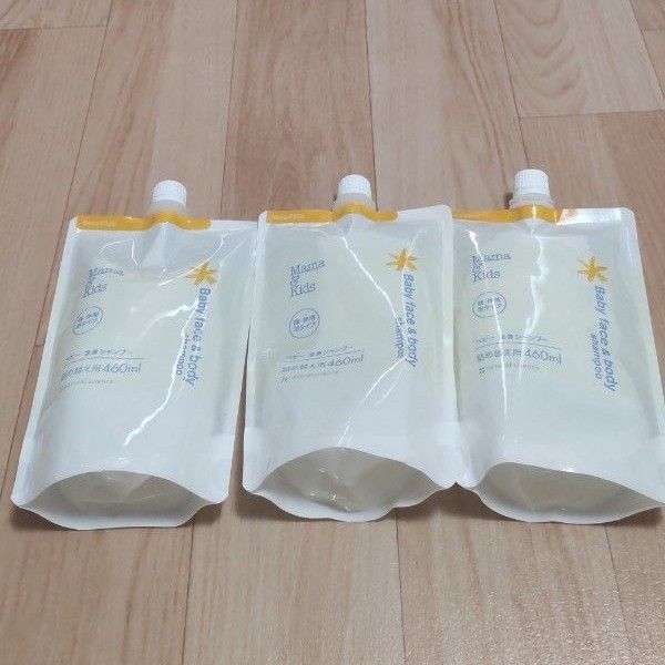 新品 ママ&キッズ ベビー全身シャンプー ボディソープ 詰め替え用460ml×3袋セット