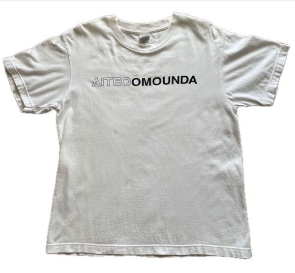 プリントTシャツ AITEOOMOUNDA メンズTシャツ ホワイト 白色 メンズサイズM