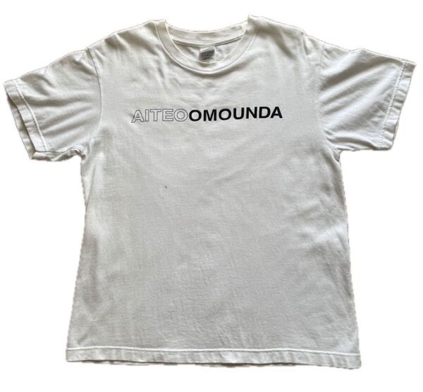 プリントTシャツ AITEOOMOUNDA メンズTシャツ ホワイト 白色 メンズサイズM