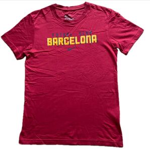 NIKE FCバルセロナ ロゴTシャツ ダークレッド メンズMサイズ