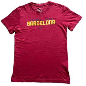 NIKE FCバルセロナ ロゴTシャツ レッド Mサイズ