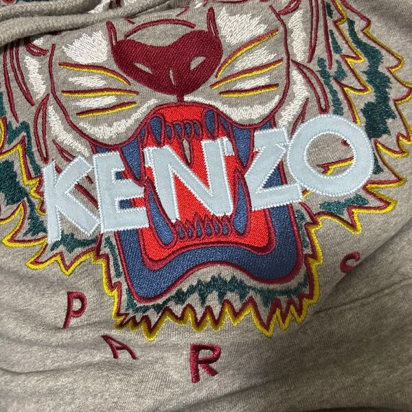 KENZO タイガースウェットパーカー グレー