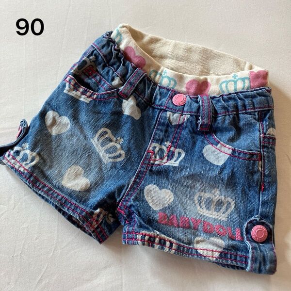 BABYDOLL デニム ショートパンツ 90 ベビードール クラウン ボトムス カジュアルパンツ デニムショートパンツ