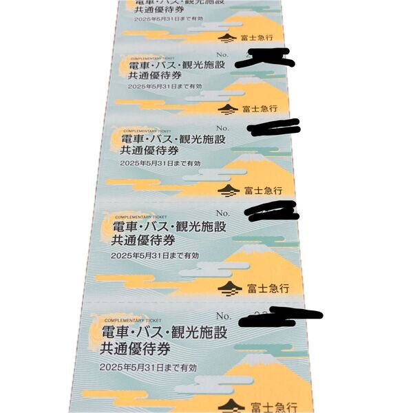 富士急 優待券 5枚 2025年5月31日まで
