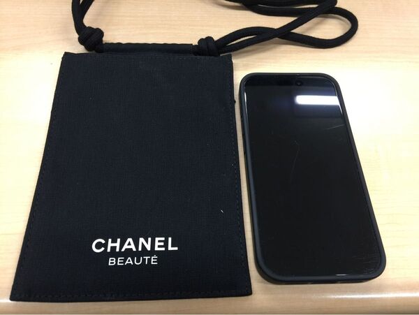 【CHANEL】シャネル ボーテ ノベルティ スマホショルダー 巾着ポーチ 黒 非売品
