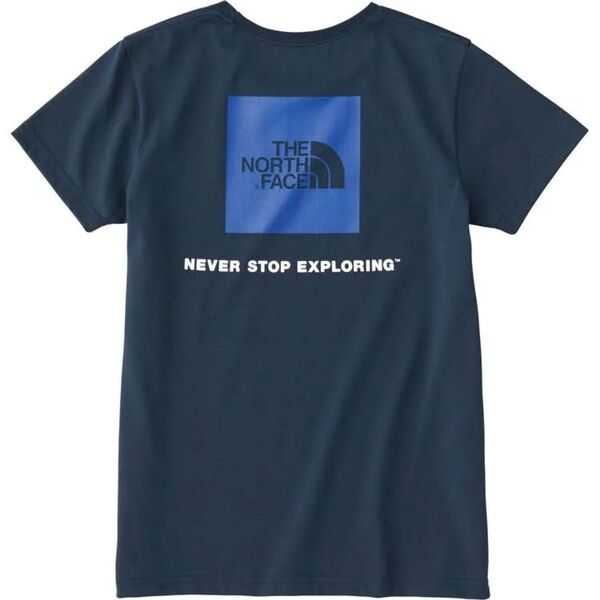 ノースフェイス レディース L Tシャツ ショートスリーブ スクエアロゴティー コズミックブルー