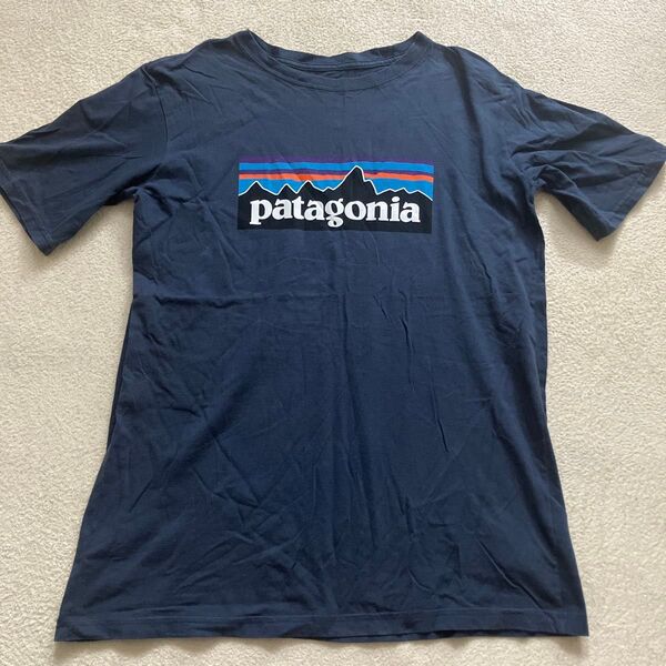 パタゴニア キッズ XXL Tシャツ 半袖 ネイビー