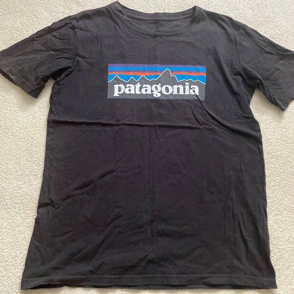 パタゴニア キッズ XXL Tシャツ 半袖 ブラック