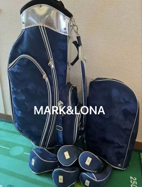 美品★MARK&LONA★マークアンドロナ 9型 キャディーバッグ+ヘッドカバー5個セット
