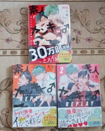 素人ヤンキー♂危機一髪!! 素人ヤンキー♂危機一髪!!REPLAY1.2巻 3冊セット 八百