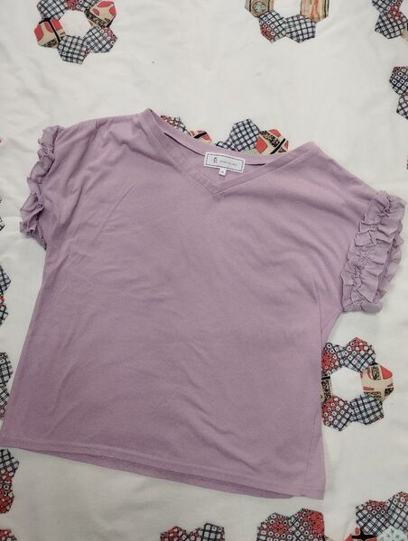 レディース★ROPE PICNIC VネックフリルTシャツ/カットソー サイズ38(Mサイズ)