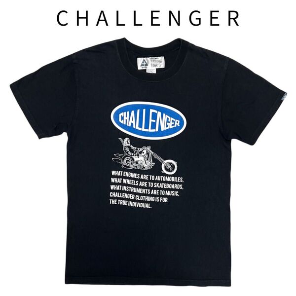 CHALLENGER 半袖 Tシャツ カットソー S チャレンジャー プリント 10s 古着 ビンテージ プリント グラフィック