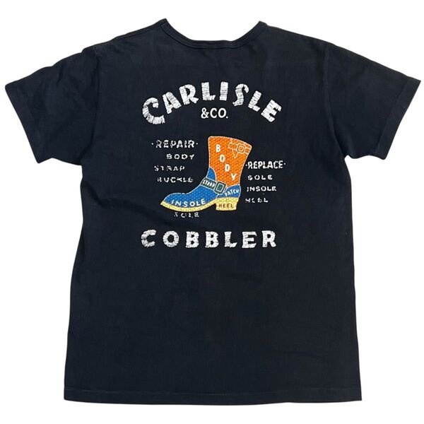 COOTIE CARLISLE&CO. カットソー Tシャツ M 黒 クーティ 半袖 ロゴ ルード 両面プリント アメカジ メンズ