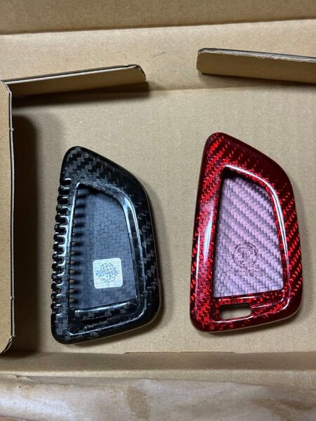 BMW カーボン製キーケース autotecknic & T-carbon 黒赤セット