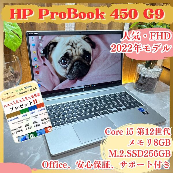 \\最新モデル/ HP ProBook 450 G9 Core i5 第12世代 メモリ8GB SSD256GB ノートパソコン