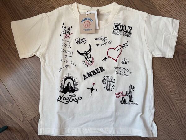 アンバーロア 刺繍Tシャツ 120cm 未使用タグ付き