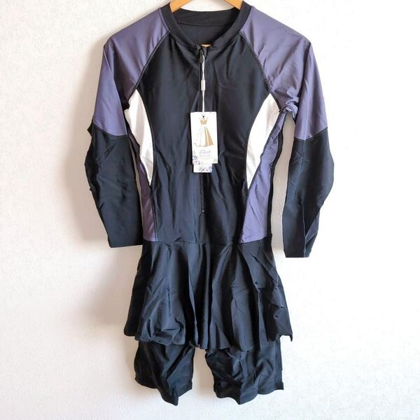 2XL 水着 レディース ラッシュガード 体型カバー タンキニ ファスナー