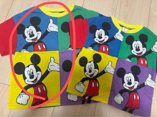 しまむら ミコリッド チマジロコラボ ミッキーTシャツ 120 テータテートボーダー 120 2枚セット