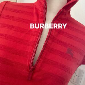 BURBERRY golf半袖トップス レッド