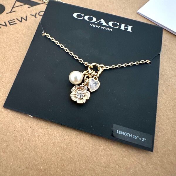 COACHネックレス コーチ ネックレス ティーローズ