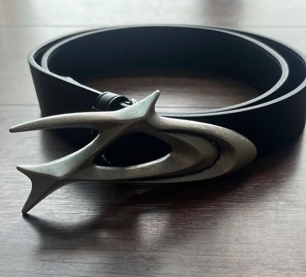 【DNSR】D logo buckle belt ロゴ バックルベルト ストリート ベルト Y2K レザーベルト スターバックル